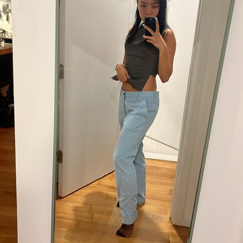 Dries van noten light blue chinos